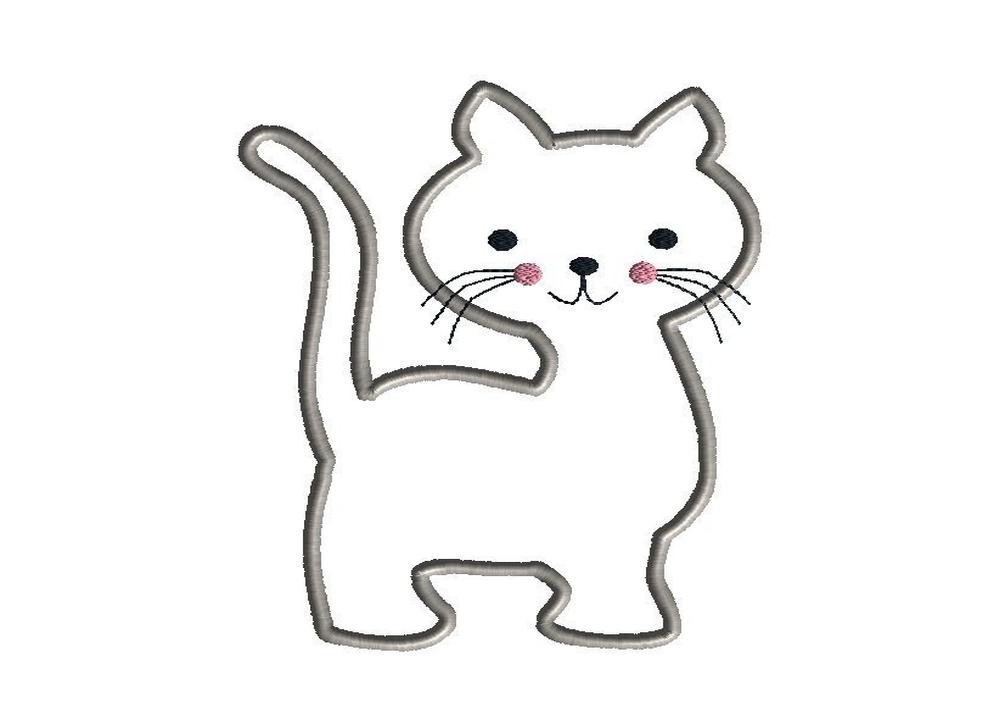 Шаблон кота для рисования
