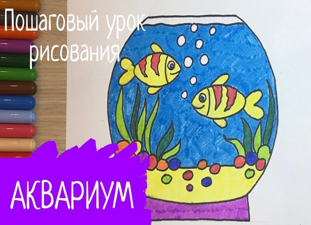 Как нарисовать рыбку? как нарисовать аквариум с рыбками?