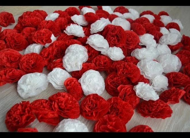 Как сделать цветок из салфетки своими руками для цифры на день рождения