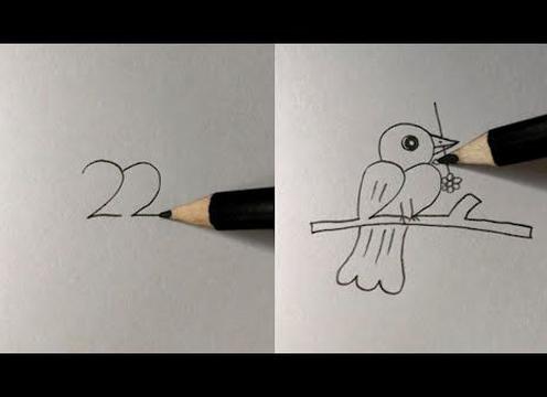 Как нарисовать птицу легко