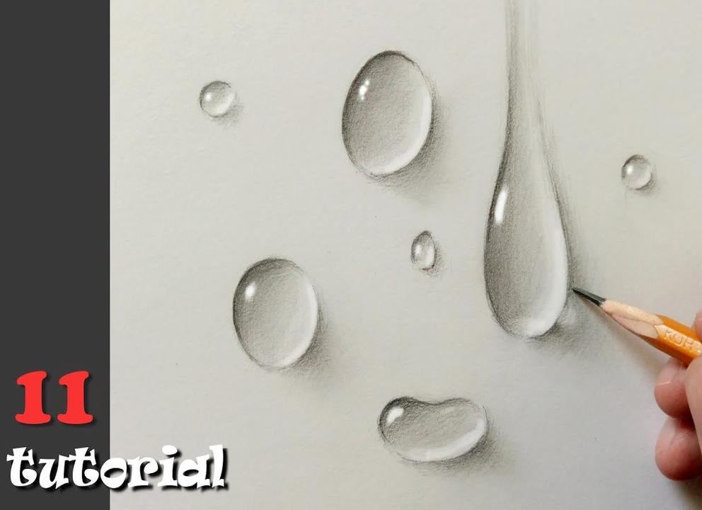 Как нарисовать капли воды