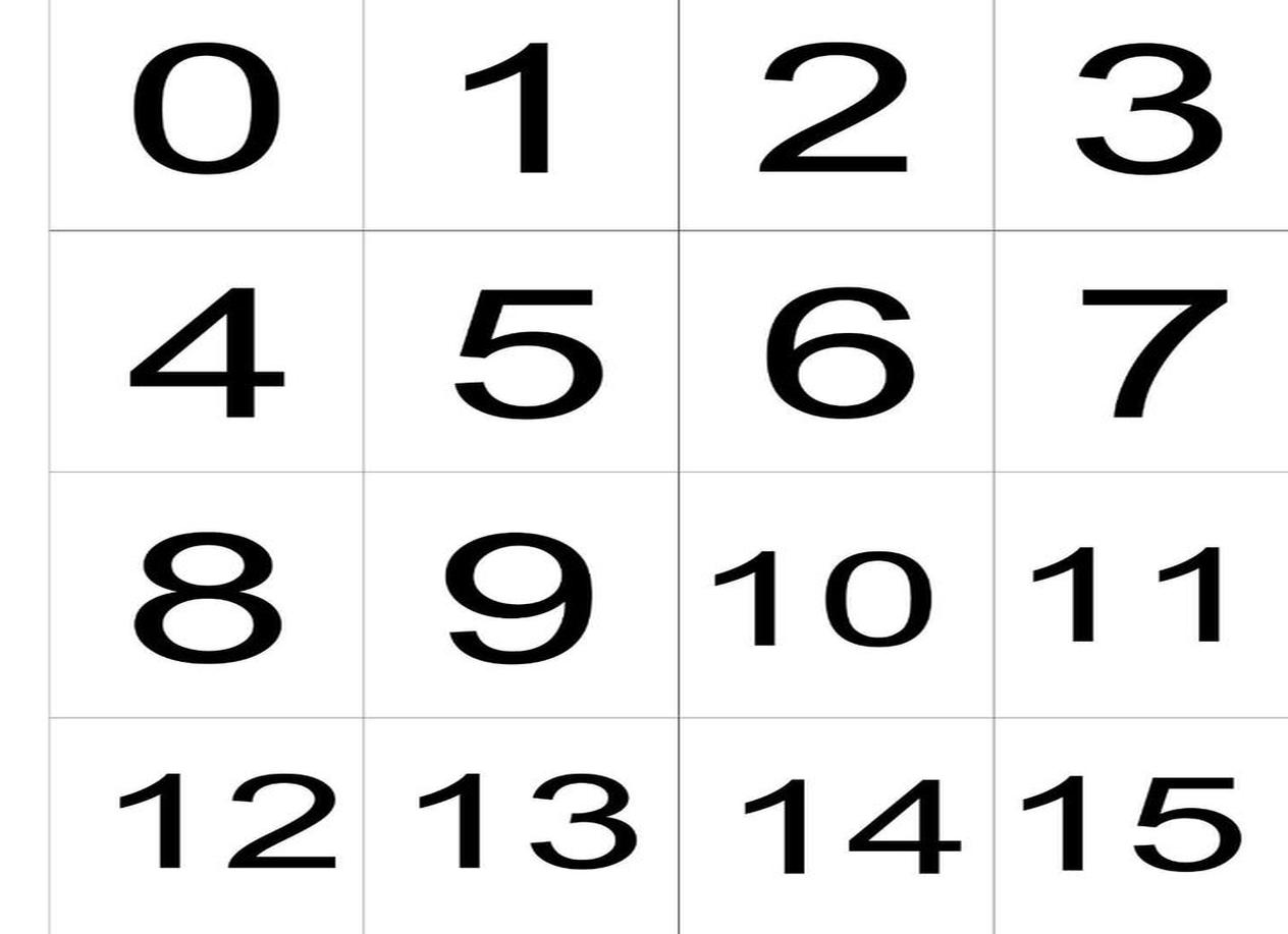 Цифры от 1 до 10 для печати