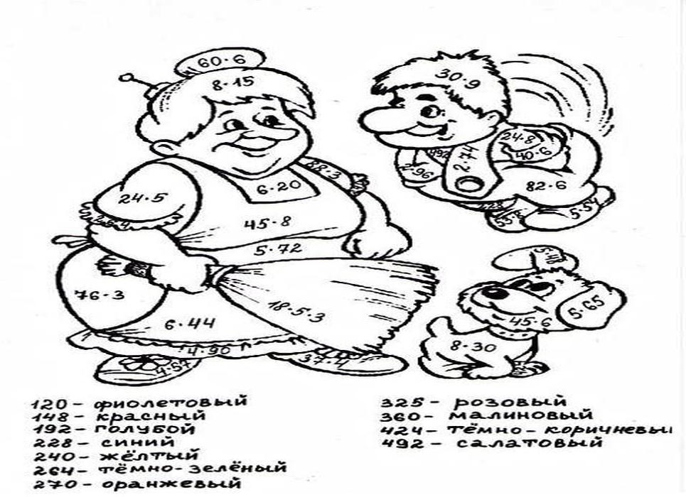 Раскраски для 4 класса