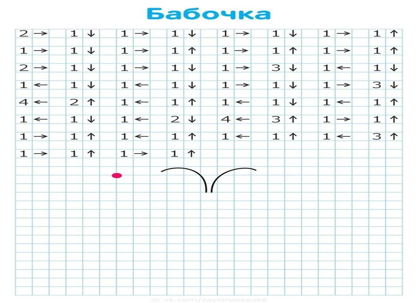 Легкие и сложные графические диктанты для дошкольников 5,6,7 лет по клеточкам