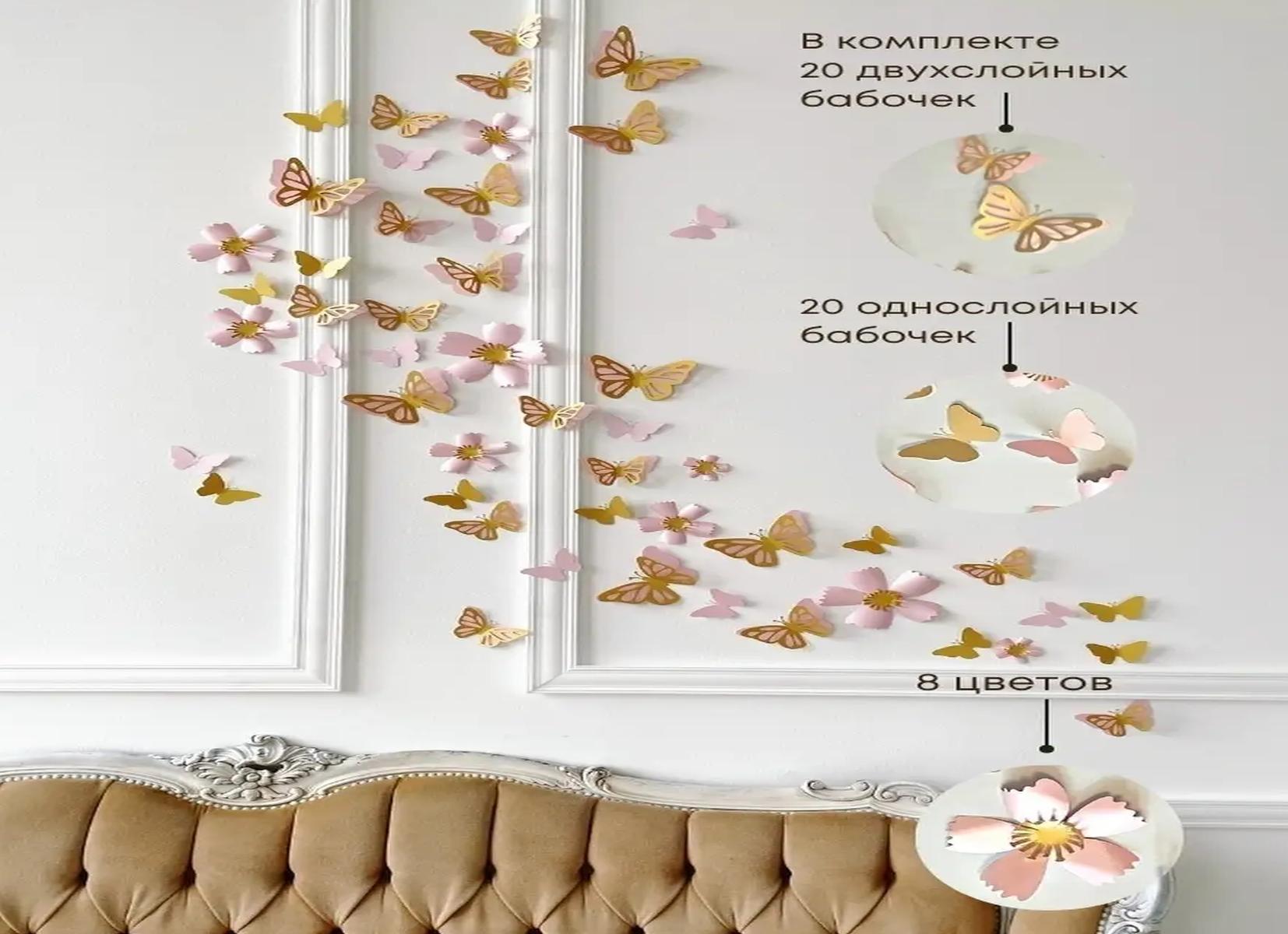 Трафареты цветов и бабочек на стену: 34 фото оригинального декора