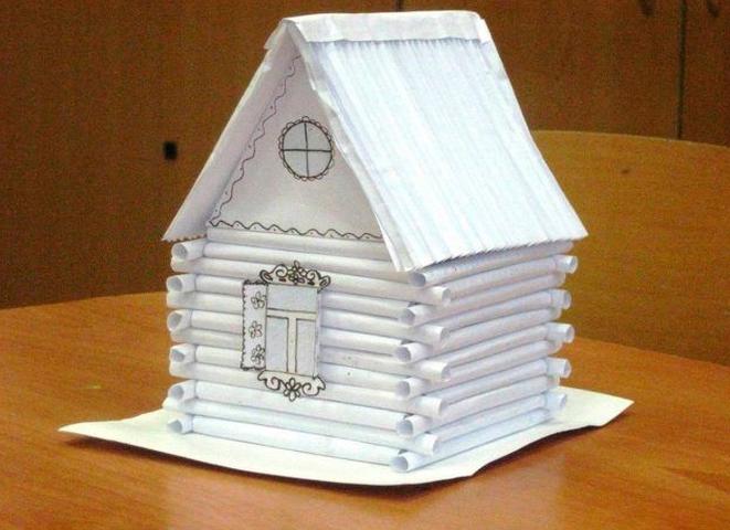 Макет избы из картона и бумаги: пошаговые схемы с фото