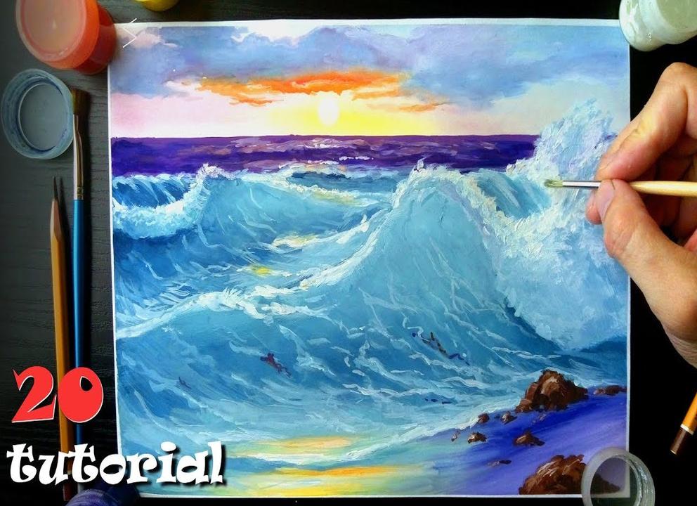 Как нарисовать море красиво и реалистично