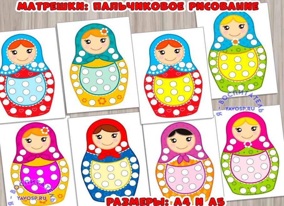 Шаблоны матрешек распечатать