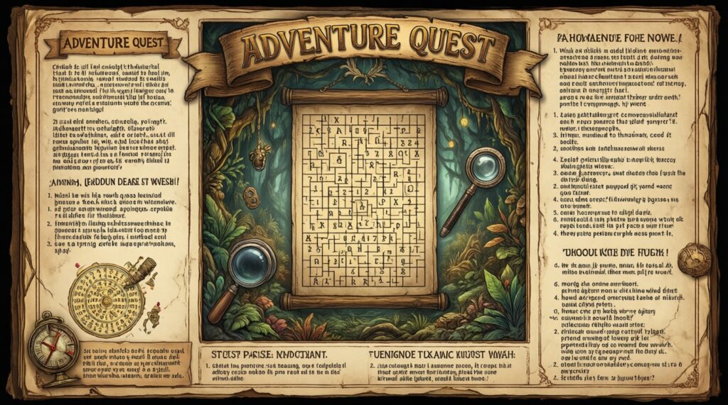 Квест на листе: распечатай и пройди задания по сюжету (для дома и дороги) - иллюстрация