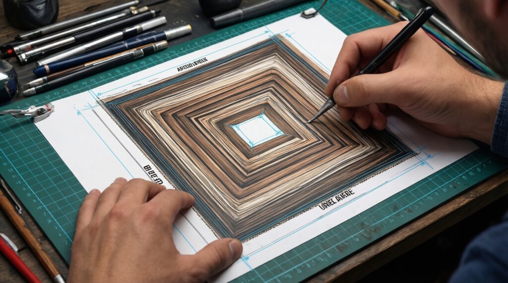 Аппликации из бумаги: шаблоны для вырезания и сборки картинки - иллюстрация