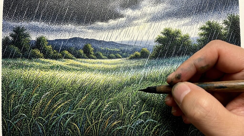 Пальчиковые раскраски и рисование ватными палочками: простые техники дома - иллюстрация