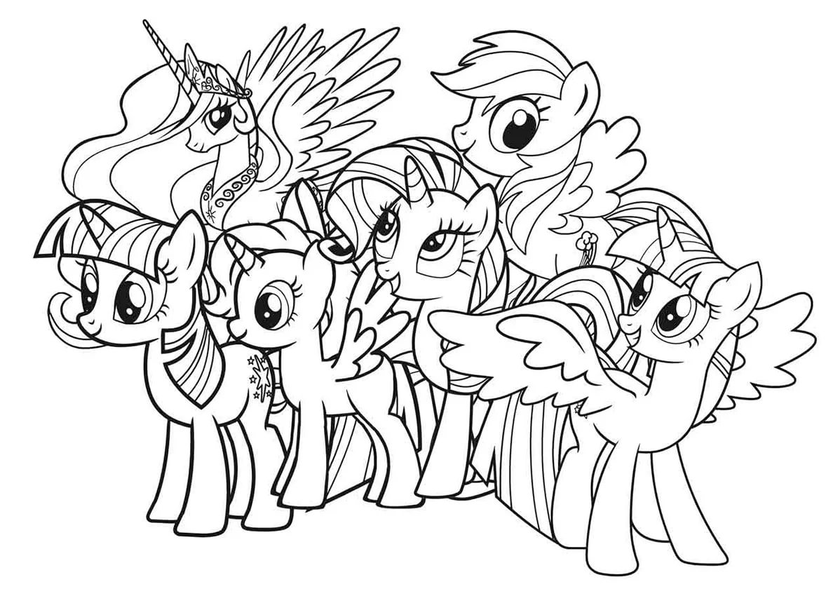 Разукрашки My Little Pony